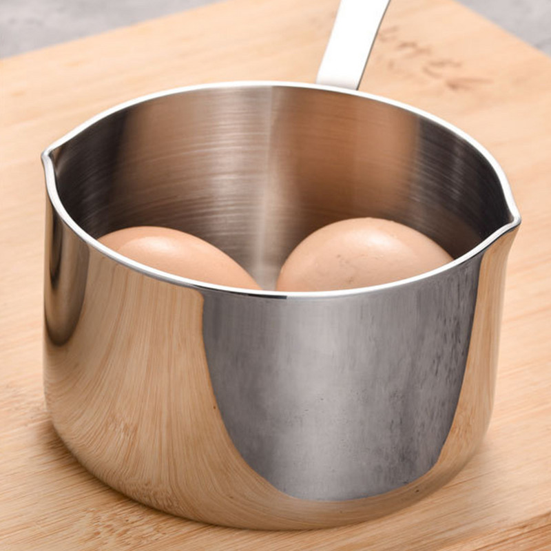 Nepiedegoša maza piena katla plīts virsma sviesta sildīšanas panna Nerūsējošā tērauda sabiezināts zupas katls Mājsaimniecības plīts katls