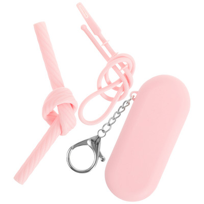 Salmiņi, Silikona ceļojumu futrālis Kokteilis Dzeramais Atkārtoti lietojams Komplekts Pārnēsāšanai Piens Tumbler Birste Rakelis Kafijas Tīrīšanas Instruments Ūdens