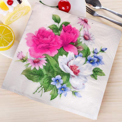 20 τμχ Butterfly Print Ποικιλία Vintage Χριστουγεννιάτικες χαρτοπετσέτες Decoupage Υλικά μιας χρήσης χαρτομάντιλο για πάρτι για χειροτεχνίες επίπλων