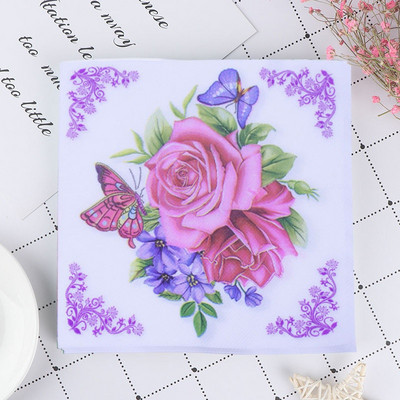 20 τμχ Butterfly Print Ποικιλία Vintage Χριστουγεννιάτικες χαρτοπετσέτες Decoupage Υλικά μιας χρήσης χαρτομάντιλο για πάρτι για χειροτεχνίες επίπλων