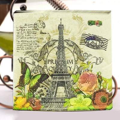 20 τμχ Butterfly Print Ποικιλία Vintage Χριστουγεννιάτικες χαρτοπετσέτες Decoupage Υλικά μιας χρήσης χαρτομάντιλο για πάρτι για χειροτεχνίες επίπλων