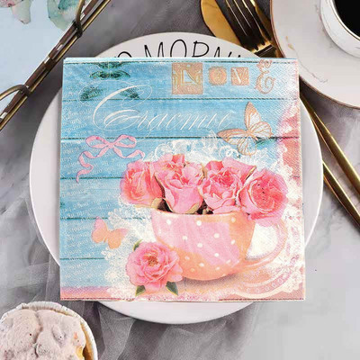 20 τμχ Butterfly Print Ποικιλία Vintage Χριστουγεννιάτικες χαρτοπετσέτες Decoupage Υλικά μιας χρήσης χαρτομάντιλο για πάρτι για χειροτεχνίες επίπλων