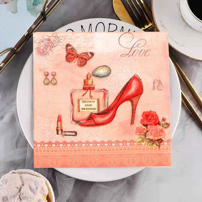 20 τμχ Butterfly Print Ποικιλία Vintage Χριστουγεννιάτικες χαρτοπετσέτες Decoupage Υλικά μιας χρήσης χαρτομάντιλο για πάρτι για χειροτεχνίες επίπλων
