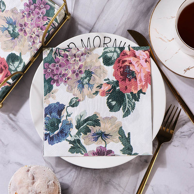 20GAB dažādi ziedu Ziemassvētku salvetes Vintage papīra dvielis Dekupāžai Dekoratīvās mēbeles Amatniecība Kāzu svinību galda piederumi