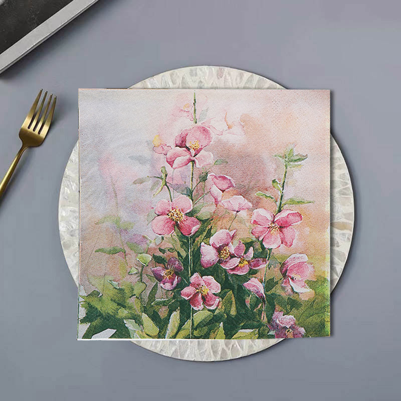 20GAB dažādi ziedu Ziemassvētku salvetes Vintage papīra dvielis Dekupāžai Dekoratīvās mēbeles Amatniecība Kāzu svinību galda piederumi