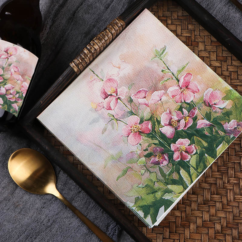 20GAB dažādi ziedu Ziemassvētku salvetes Vintage papīra dvielis Dekupāžai Dekoratīvās mēbeles Amatniecība Kāzu svinību galda piederumi