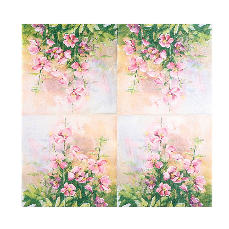 20GAB dažādi ziedu Ziemassvētku salvetes Vintage papīra dvielis Dekupāžai Dekoratīvās mēbeles Amatniecība Kāzu svinību galda piederumi