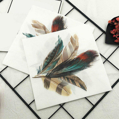 20 ΤΕΜ Vintage χαρτοπετσέτες ντεκουπάζ με φτερά Angel Brother εμπριμέ χριστουγεννιάτικο χαρτοπετσέτα μιας χρήσης για γάμο γενεθλίων