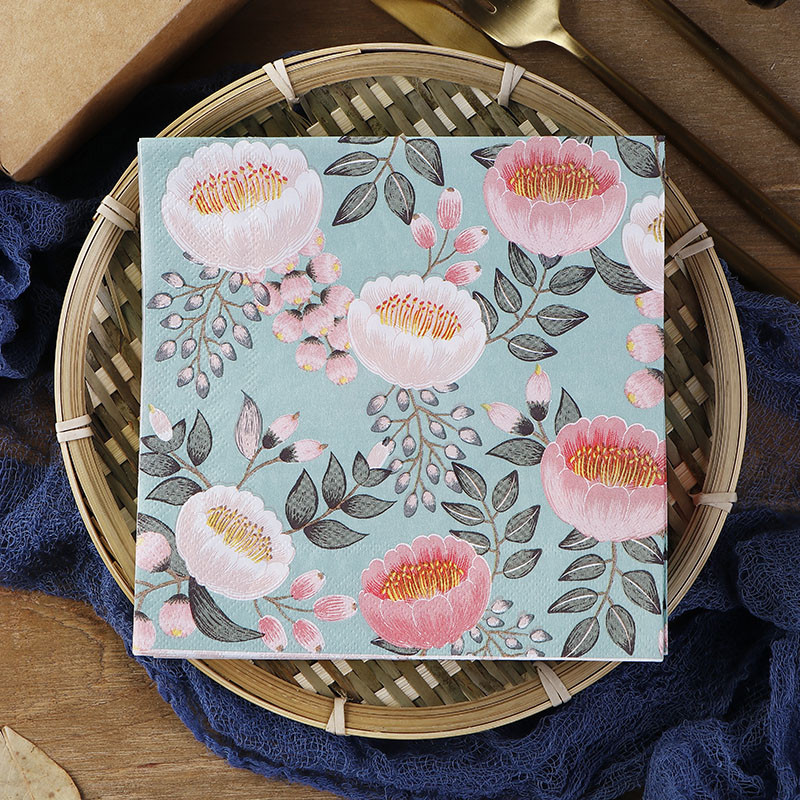 20GAB Vintage Ziedi Dažādi Dekupāžas Salvetes Amatniecība Papīra dvielis mēbelēm Materiāli Dekorēti kāzu ballīšu galda piederumi