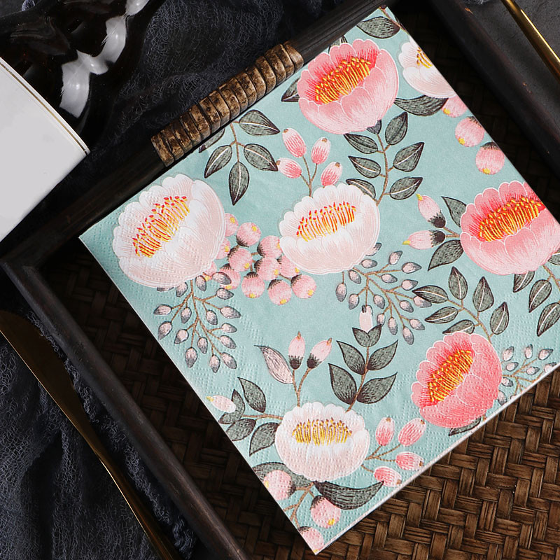 20GAB Vintage Ziedi Dažādi Dekupāžas Salvetes Amatniecība Papīra dvielis mēbelēm Materiāli Dekorēti kāzu ballīšu galda piederumi