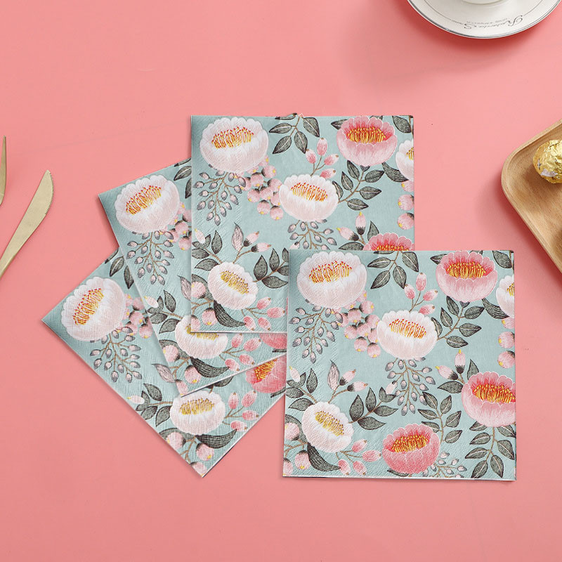 20GAB Vintage Ziedi Dažādi Dekupāžas Salvetes Amatniecība Papīra dvielis mēbelēm Materiāli Dekorēti kāzu ballīšu galda piederumi