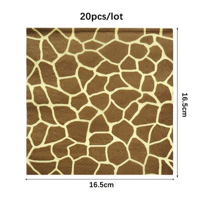 20Gb Džungļu dzīvnieki Papīra Salvetes Tropiskās Palmu Lapas Salvetes Dvieļi Džungļu Safari Dzimšanas dienas ballītes Dekorācijas Havaju salu piederumi
