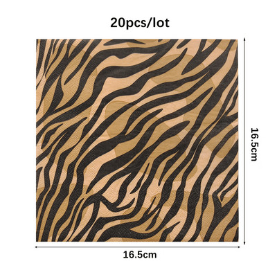 20Gb Džungļu dzīvnieki Papīra Salvetes Tropiskās Palmu Lapas Salvetes Dvieļi Džungļu Safari Dzimšanas dienas ballītes Dekorācijas Havaju salu piederumi