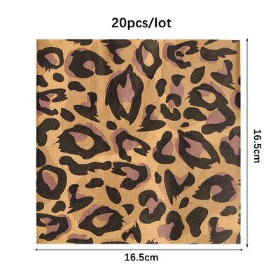 20Gb Džungļu dzīvnieki Papīra Salvetes Tropiskās Palmu Lapas Salvetes Dvieļi Džungļu Safari Dzimšanas dienas ballītes Dekorācijas Havaju salu piederumi