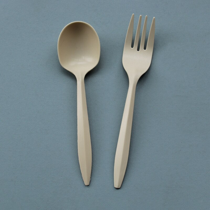 6 colių kukurūzų krakmolo šaukštas, sutirštintas aplinkai nekenksmingas skaidomas vienkartinis stalo indas Žali sveikatos higienos šaukštai patvarūs