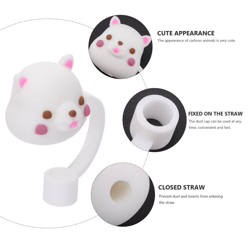 2gab. Silikona uzgaļu vāciņš, multfilma atkārtoti lietojami dzeršanas uzgaļi, vāki hermētiski blīvējuma aizbāžņi, kas nodrošina necaurlaidību