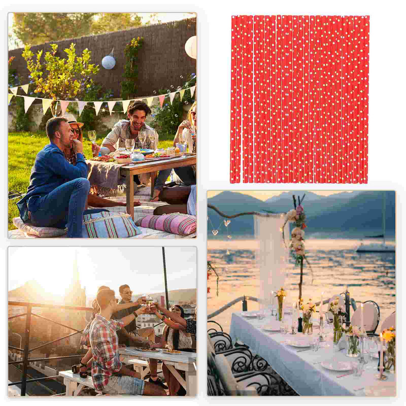 100 gab. Papīra salmiņi Taisni noārdāmi dzerami vienreizlietojami ballīšu dekori dzērieni dzimšanas dienas ceļojumi