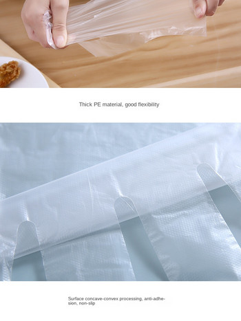 Γάντια μιας χρήσης Food Catering Πλαστικό Διαφανές Παχύ πολλαπλών χρήσεων PE Food Grade ταινία κουζίνας Μάσκα χεριών Οικιακή