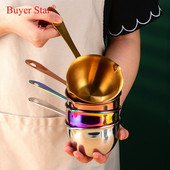 1/2 DB mini szósz melegítő csokoládé fazék rozsdamentes acél vajas tej konyha csepegtető edény étkészlet kis arany kiöntő edények főzés