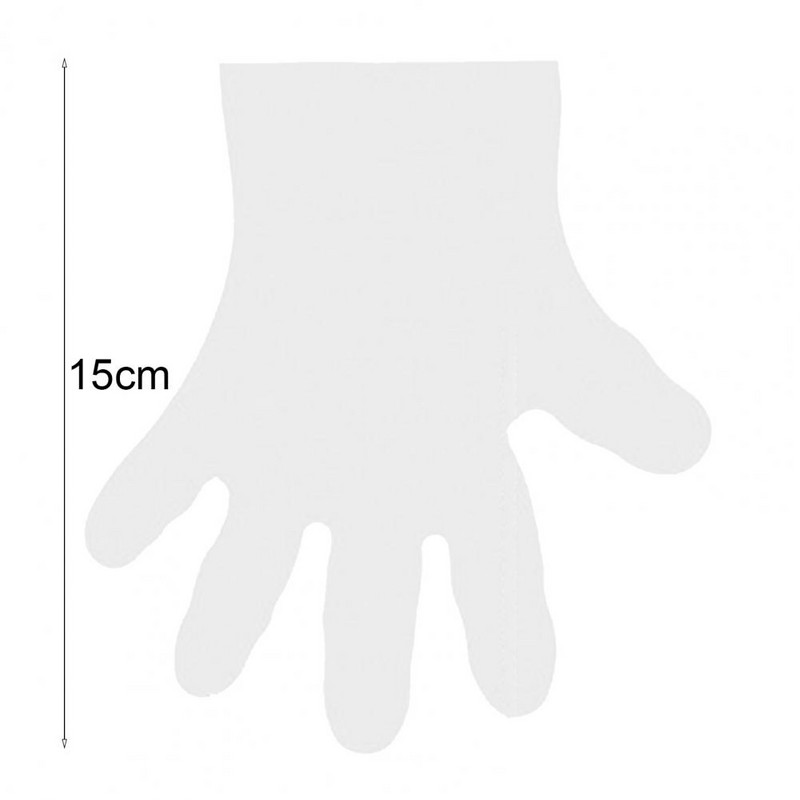 100 gab./maisā Vienreizlietojamie cimdi Caurspīdīgi prettraipu TPE Daudzfunkcionāli vienreizējās lietošanas plastmasas pārtikas sagatavošanas cimdi Virtuves piederumi