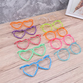 20 gab. dzimšanas dienas svinību piederumi, vienreizlietojamie, smieklīgi bērnu dzeršanas salmiņi, plastmasa