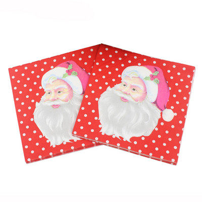 20 vnt Kalėdų dekupažo servetėlių rinkinys Kalėdų Senelio spausdintos popierinės servetėlės vakarėliams Servetėlės dekupažo rankdarbiams Naujieji 2022 metai