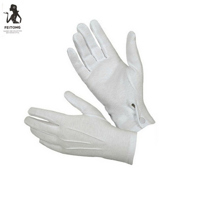 1 pereche de mănuși albe formale smoking pază de onoare Moș Crăciun bărbați mănuși de protecție din bumbac de inspecție pentru lucru Mănuși multifuncționale