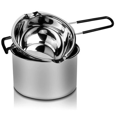 Naujas 2 pakuočių dvigubas katilų rinkinys nerūdijančio plieno lydymo puodas šokolado muilo vaško žvakėms gaminti 600 ml ir 1600 ml