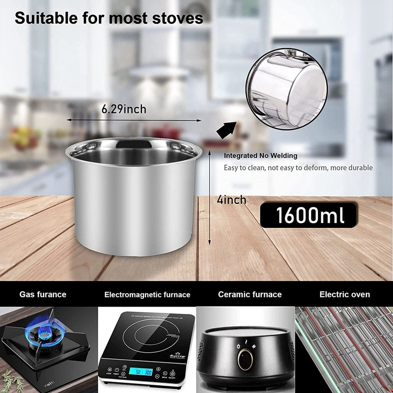 Naujas 2 pakuočių dvigubas katilų rinkinys nerūdijančio plieno lydymo puodas šokolado muilo vaško žvakėms gaminti 600 ml ir 1600 ml