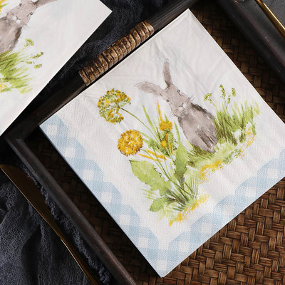 20 gab. Lieldienu zaķis Vintage dekupāžas salvetes Dažādi Decopatch salvešu papīra Ziemassvētku galda piederumi Vecmeitu ballītes rotājumi