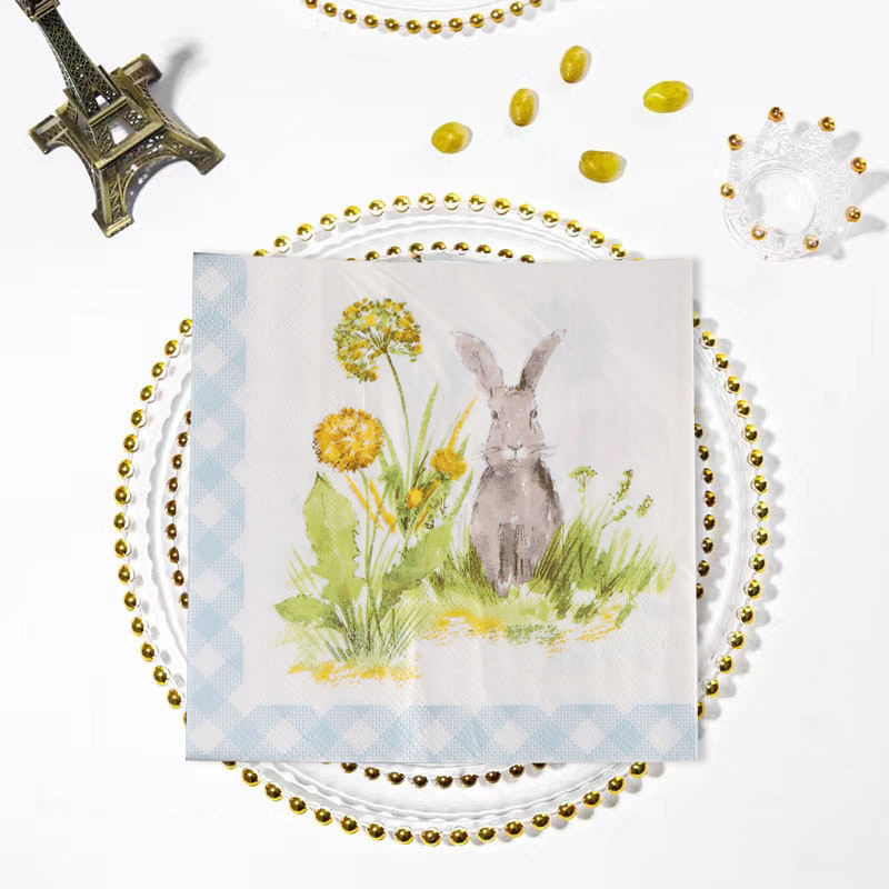 20 gab. Lieldienu zaķis Vintage dekupāžas salvetes Dažādi Decopatch salvešu papīra Ziemassvētku galda piederumi Vecmeitu ballītes rotājumi