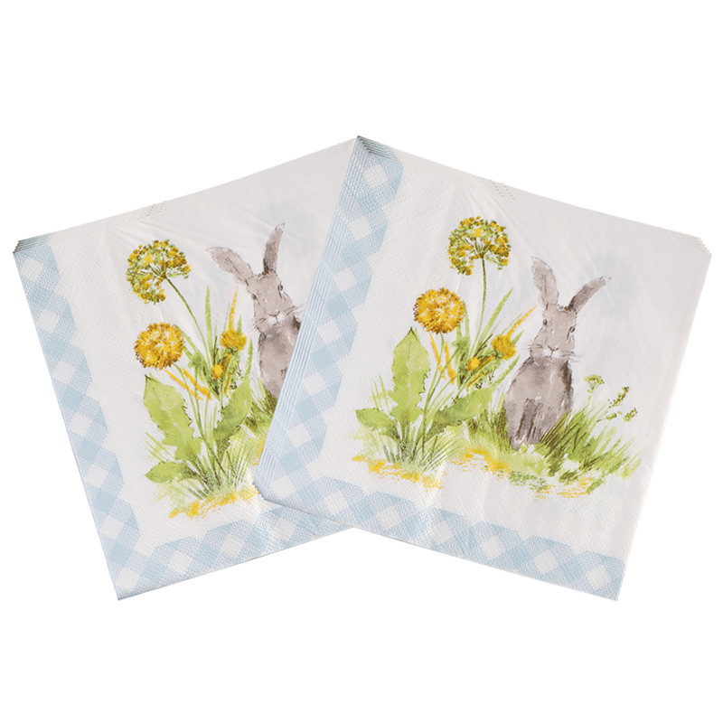 20 gab. Lieldienu zaķis Vintage dekupāžas salvetes Dažādi Decopatch salvešu papīra Ziemassvētku galda piederumi Vecmeitu ballītes rotājumi