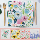 20 τμχ Flower Assorted Vintage Decoupage Χαρτοπετσέτες Crafts Χαρτί για Έπιπλα Χριστουγεννιάτικα Διακοσμητικά Τραπεζοσυνθέσεις