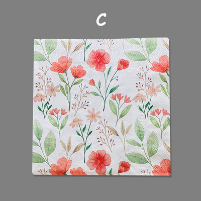 20 τμχ Flower Assorted Vintage Decoupage Χαρτοπετσέτες Crafts Χαρτί για Έπιπλα Χριστουγεννιάτικα Διακοσμητικά Τραπεζοσυνθέσεις