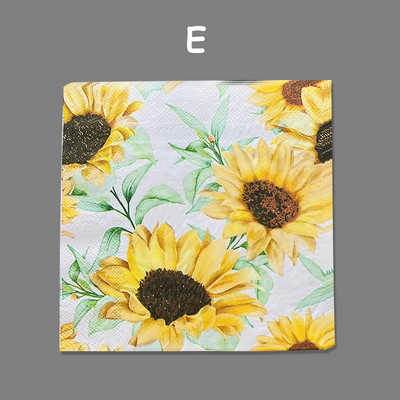 20 τμχ Flower Assorted Vintage Decoupage Χαρτοπετσέτες Crafts Χαρτί για Έπιπλα Χριστουγεννιάτικα Διακοσμητικά Τραπεζοσυνθέσεις