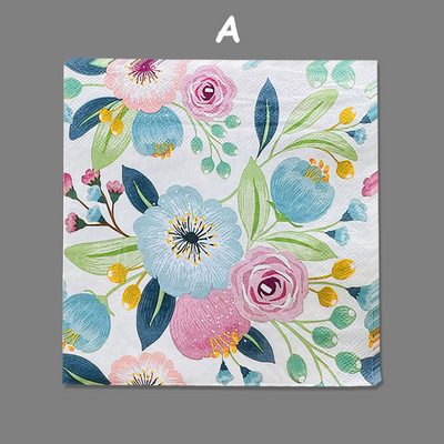 20 τμχ Flower Assorted Vintage Decoupage Χαρτοπετσέτες Crafts Χαρτί για Έπιπλα Χριστουγεννιάτικα Διακοσμητικά Τραπεζοσυνθέσεις