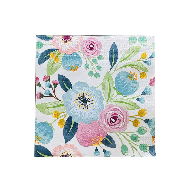 20 τμχ Flower Assorted Vintage Decoupage Χαρτοπετσέτες Crafts Χαρτί για Έπιπλα Χριστουγεννιάτικα Διακοσμητικά Τραπεζοσυνθέσεις