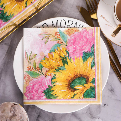 20GAB Ziedu salvetes Dažādi vintage Ziemassvētku papīra dvieļi dekupāžai Dekoratīvās mēbeles Amatniecība Kāzu svinību galda piederumi