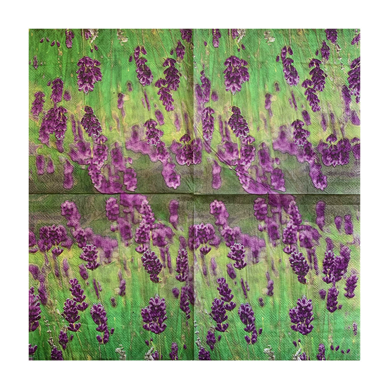 20gab/maisiņš Lavandas ziedi Dekupāžas papīra salvetes Eleganti ziedu papīra salvetes ballīšu galda piederumiem Kāzu Ziemassvētku piederumi