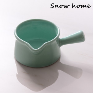 Mini puodo keraminis pieno ąsotis su rankena Mažas pieno puodelis Sriubos dubuo kepimo dubuo Maisto sulčių kibiras