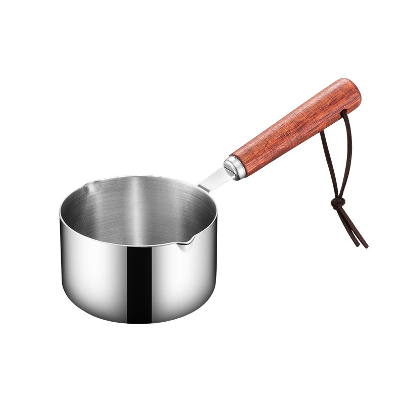 304 pārtikas kvalitātes nerūsējošā tērauda virtuves panna, nepiedegoša virtuves piederumi, kastrolītis sildāmais katls olu pienam, eļļai, kafijas sviestam