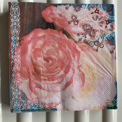 Dekupāžas galda papīra salvetes elegants salvetes vintage dvielis zieds tauriņš zīmogs dzimšanas dienas kāzu ballīte mājas skaists dekors 20