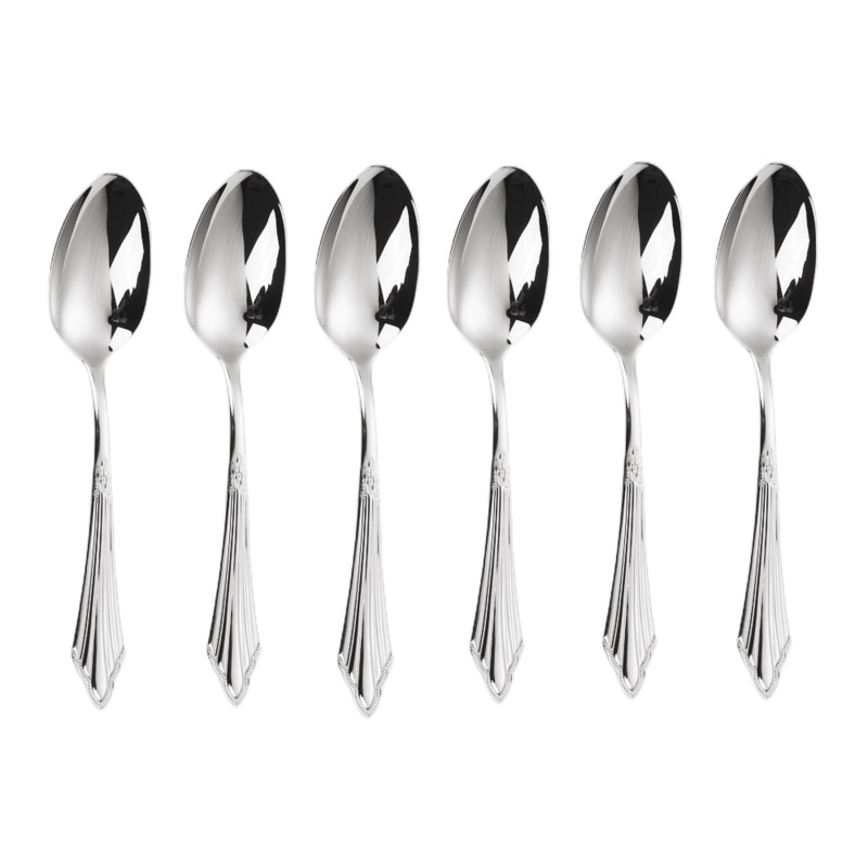 5,5 colio arbatos šaukštelių rinkinys iš 6 paauksuotų 18/10 nerūdijančio plieno kavos šaukštų, saugu plauti indaplovėje Blizgus desertinis šaukštas Espreso šaukštas