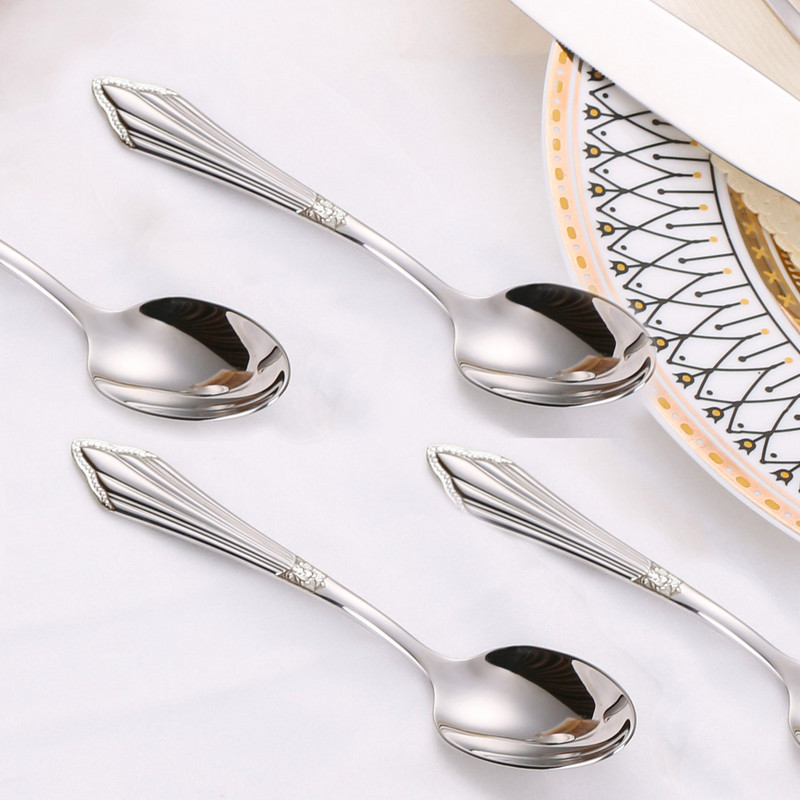 5,5 colio arbatos šaukštelių rinkinys iš 6 paauksuotų 18/10 nerūdijančio plieno kavos šaukštų, saugu plauti indaplovėje Blizgus desertinis šaukštas Espreso šaukštas