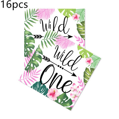 Dzsungel állati virág dinoszaurusz témájú szalvéták születésnapi dekoráció papírszalvéta gyerekeknek baba zuhany parti kellékek eldobható étkészletek