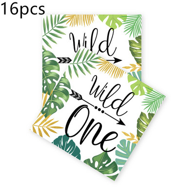 Dzsungel állati virág dinoszaurusz témájú szalvéták születésnapi dekoráció papírszalvéta gyerekeknek baba zuhany parti kellékek eldobható étkészletek