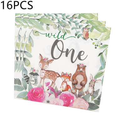 Dzsungel állati virág dinoszaurusz témájú szalvéták születésnapi dekoráció papírszalvéta gyerekeknek baba zuhany parti kellékek eldobható étkészletek