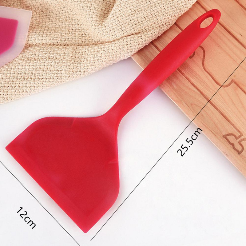 Silikoninė mentelė Lengvas virtuvės aksesuaras Silikoninis jautienos kiaušinių virtuvės platus grandiklis picos kastuvas kepimo mentelės įrankis