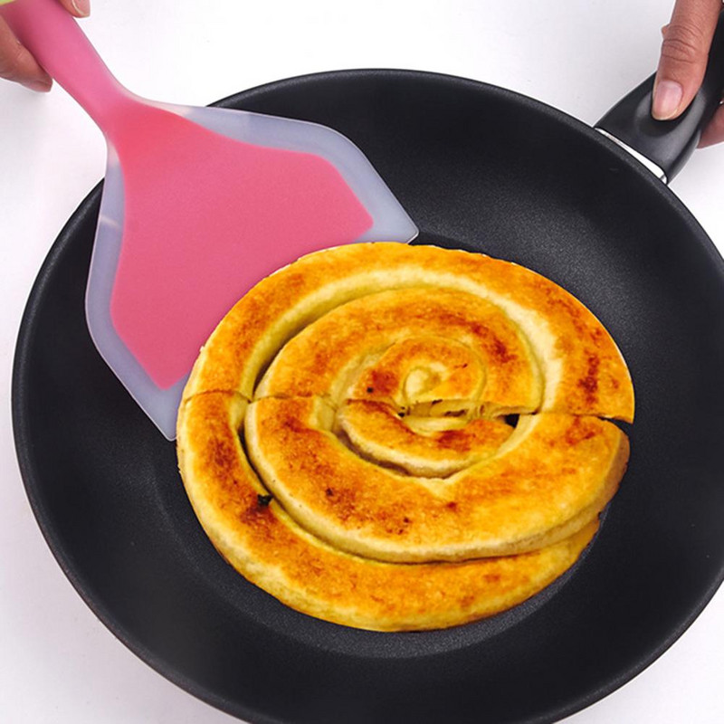 Silikoninė mentelė Lengvas virtuvės aksesuaras Silikoninis jautienos kiaušinių virtuvės platus grandiklis picos kastuvas kepimo mentelės įrankis