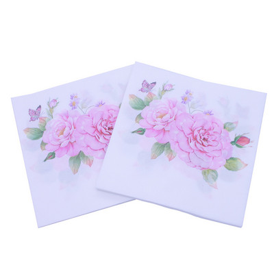 20db/tétel Lovely Flower pillangós papírszalvéták Pillangóparti szalvéták születésnapi parti kellékekhez esküvői dekorációk